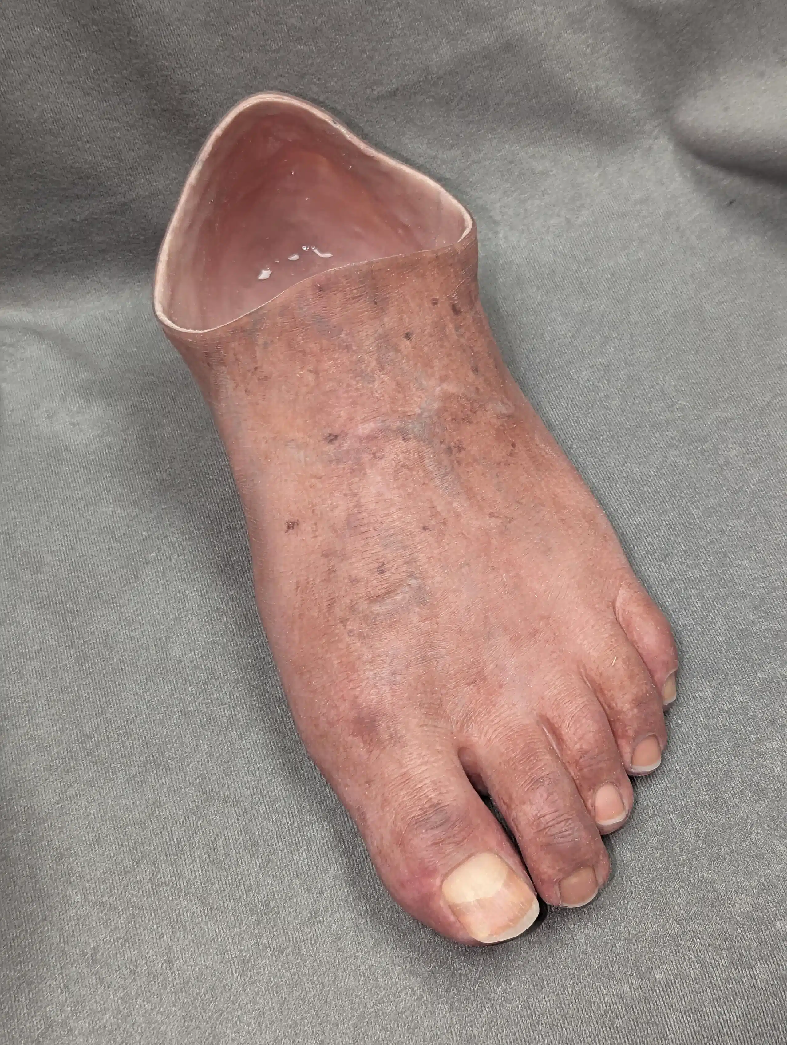 A foot with a vein on it's side.